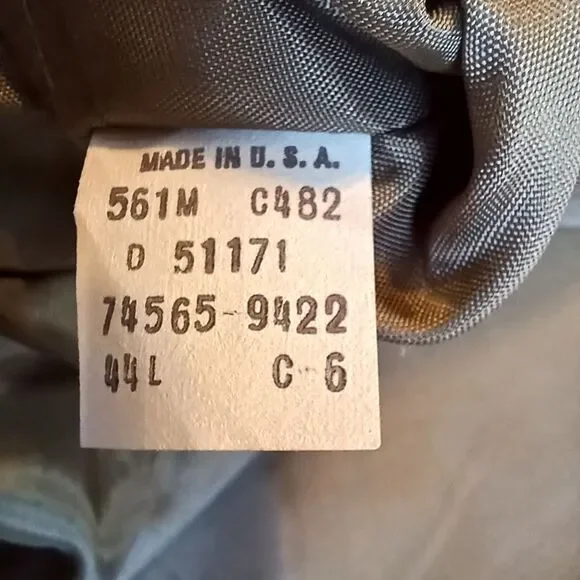 VINTAGE LEVI'S Corduroy Blazer Sport Coat Suede Elbows Two Button Tan Size 44L - Picture 9 of 16